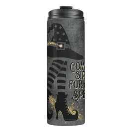 Come Sip (Sit) für einen Zauber, der ein schwarzer Thermosbecher