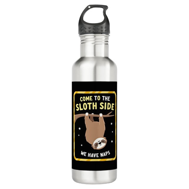 Come To The Sloth Side T-Shirt - Funny Sloth Pun ( Edelstahlflasche (Vorderseite)