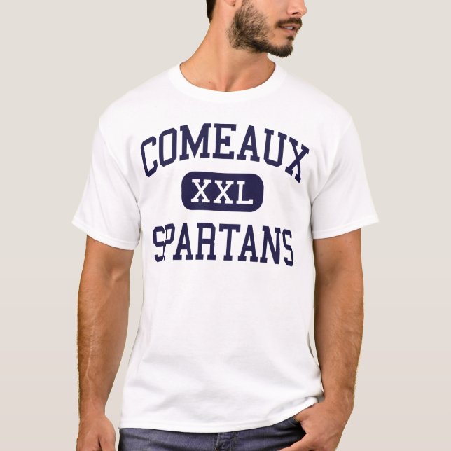 Comeaux - Spartans - hoch - Lafayette Louisiana T-Shirt (Vorderseite)