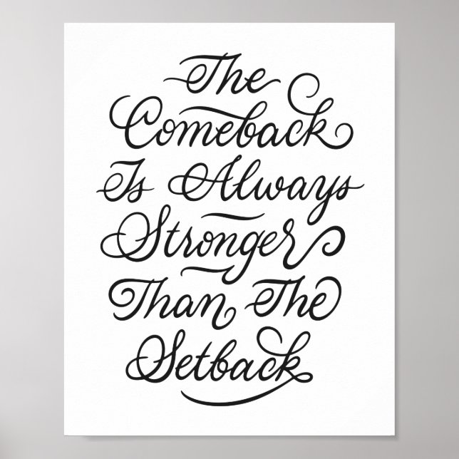 Comeback ist immer stärker als der Rückschlag Poster (Vorne)
