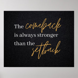 Comeback ist stärker als Rückschlag Poster