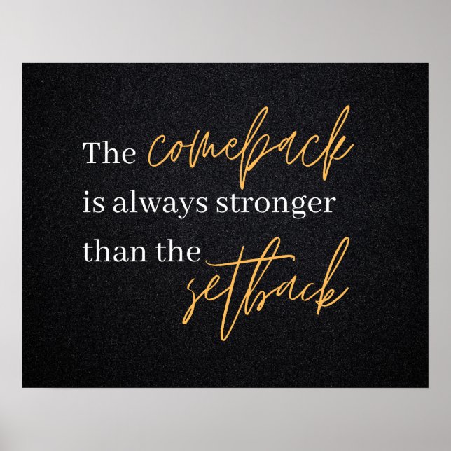 Comeback ist stärker als Rückschlag Poster (Vorne)