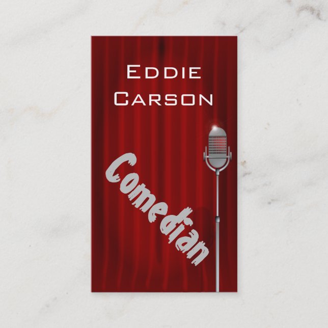 Comedian Entertainment Comedy Club Theater Visitenkarte (Vorderseite)