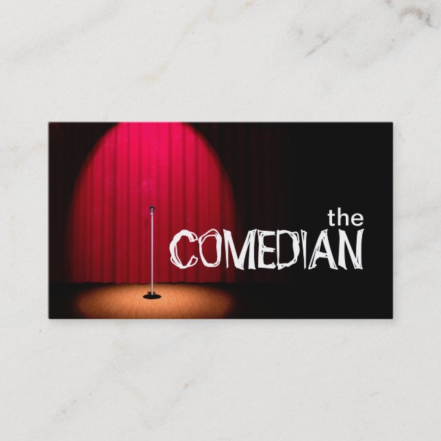 Comedian Entertainment Performer Comedy Theater Visitenkarte (Vorderseite)