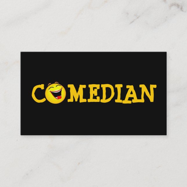 Comedian Entertainment Performer Comedy Theater Visitenkarte (Vorderseite)