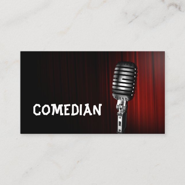Comedian Entertainment Performer Comedy Theater Visitenkarte (Vorderseite)