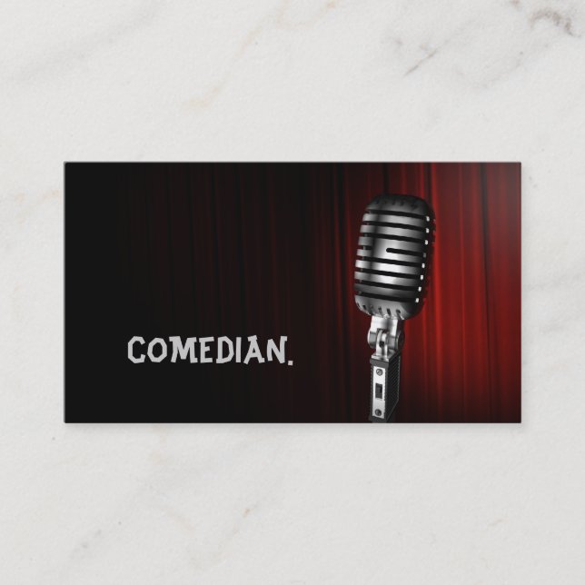Comedian Entertainment Performer Comedy Theater Visitenkarte (Vorderseite)