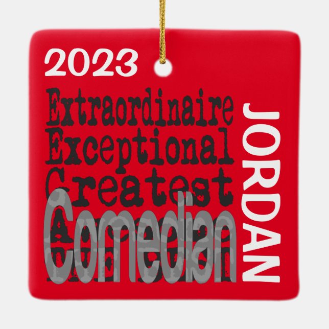 Comedian Extraordinaire CUSTOM Keramikornament (Rückseite)