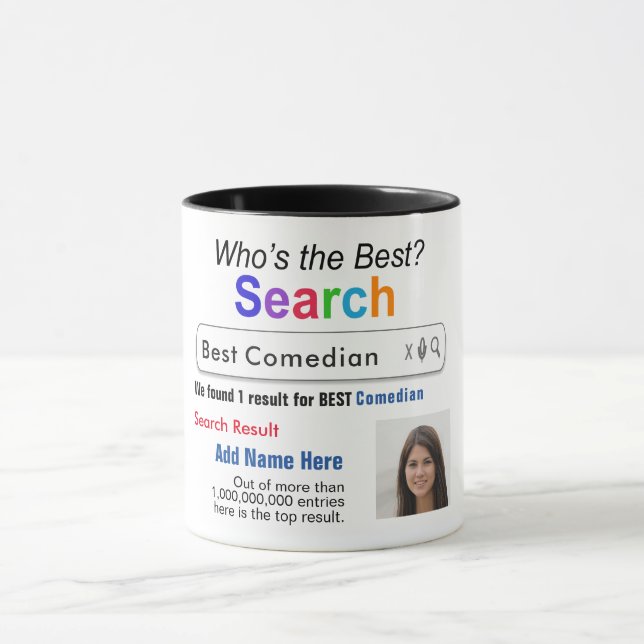 Comedian - Funny Best Custom Search Geschenk Tasse (Zentrum)