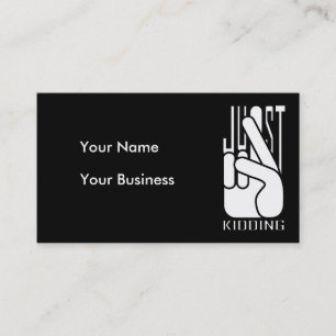Comedian Just Kidding Business Card Visitenkarte