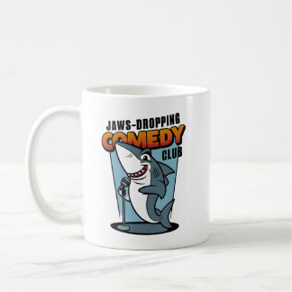 Comedianischer Hai auf dem Damm fällt Comedy Club Kaffeetasse