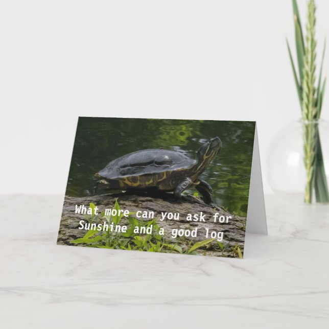 COMEDIC TURTLE WÜNSCHT SICH NACH "IHRER GEBURTSTAG KARTE (Vorderseite)