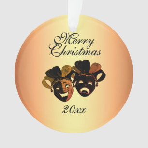 Comédie de Noël et masques de théâtre de la tragéd