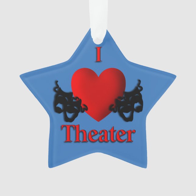 Comédie et Tragédie Théâtre Masques bleu (devant)