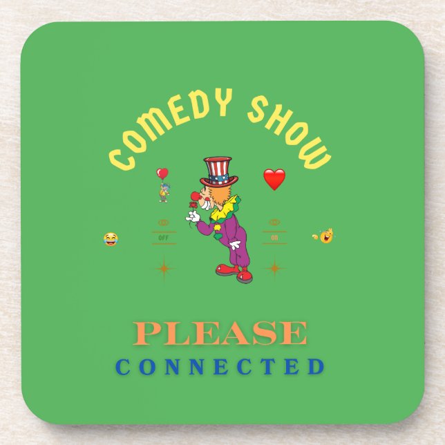 COMEDY SHOW  GETRÄNKEUNTERSETZER (Vorderseite)
