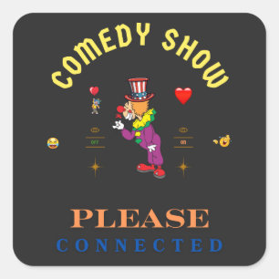 COMEDY SHOW QUADRATISCHER AUFKLEBER