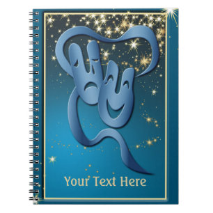 Comedy Tragedy Blue Theater Mask Custom Foto Notizblock