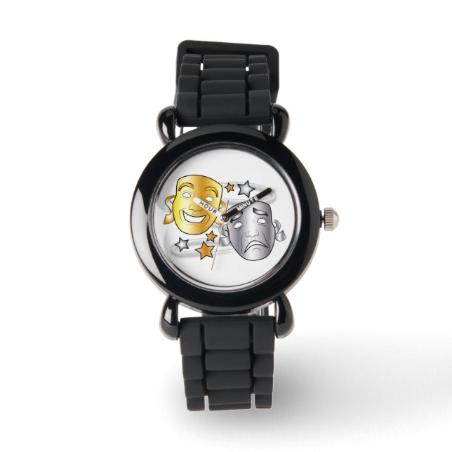 Comedy Tragedy Drama Masks Armbanduhr (Vorderseite)