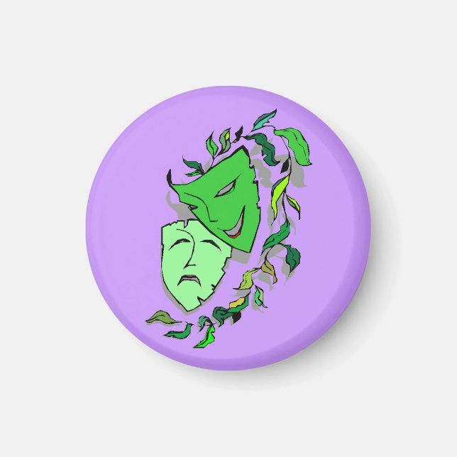 COMEDY & TRAGEDY DRAMA MASKS-THEATER ARTS MAGNET! MAGNET (Vorne)