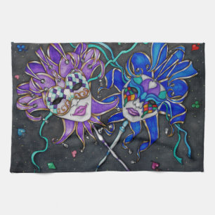 Comedy/Tragedy Jester Masks Handtuch