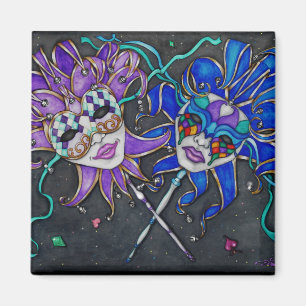 Comedy/Tragedy Jester Masks Magnet