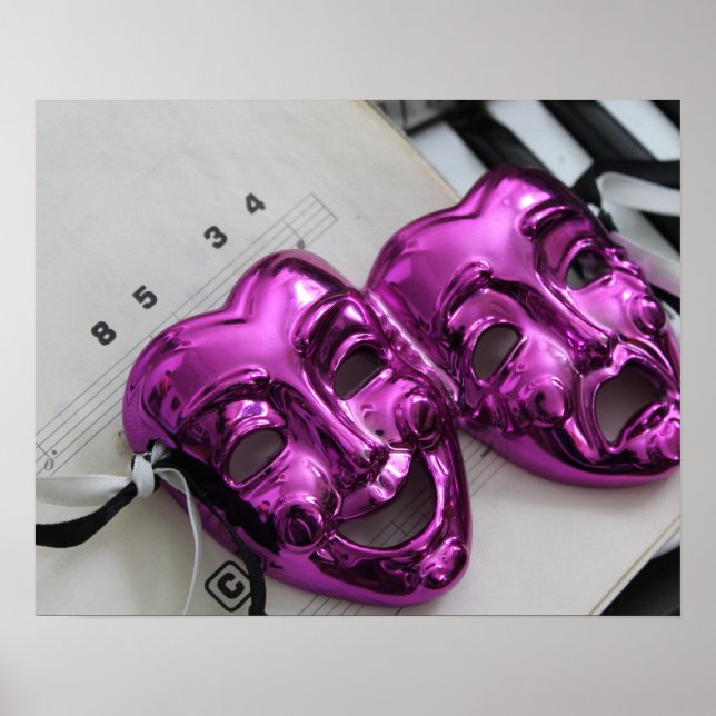 Comedy Tragedy Mask Poster (Vorne)