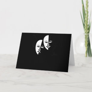 Comedy Tragedy Masks Schauspieler Geschenk Karte