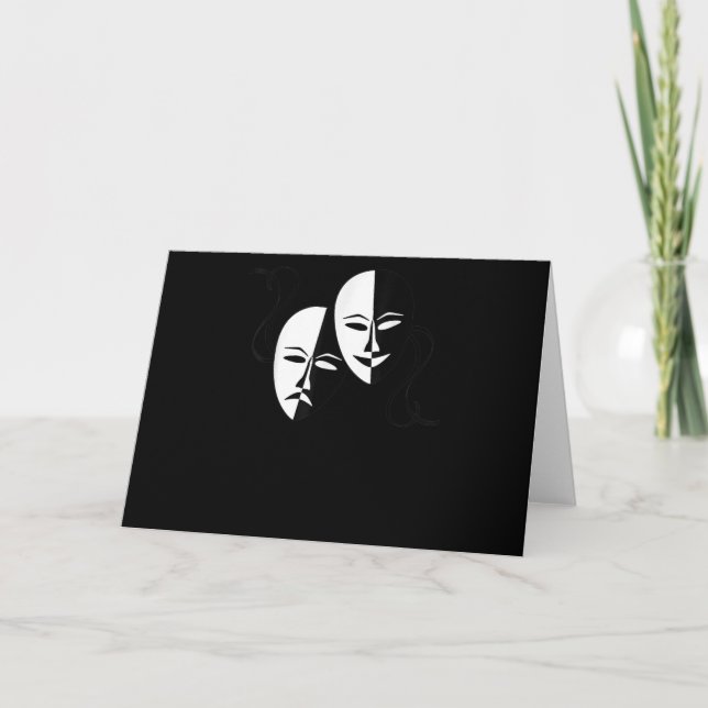 Comedy Tragedy Masks Schauspieler Geschenk Karte (Vorderseite)