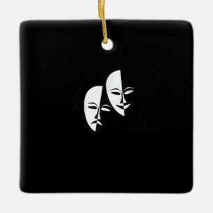 Comedy Tragedy Masks Schauspieler Geschenk Keramikornament