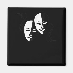 Comedy Tragedy Masks Schauspieler Geschenk Magnet