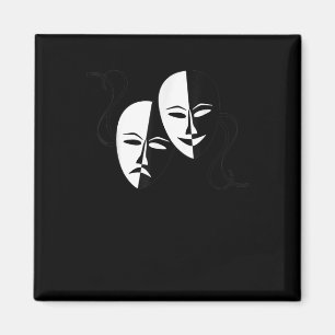 Comedy Tragedy Masks Schauspieler Geschenk Magnet