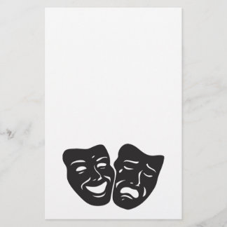 Comedy Tragedy Theater Masken Briefpapier