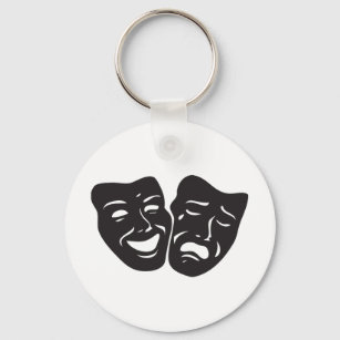 Comedy Tragedy Theater Masken Schlüsselanhänger