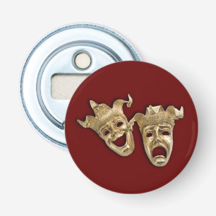 Comedy und das Tragedy Theater Masken Maroon Flaschenöffner