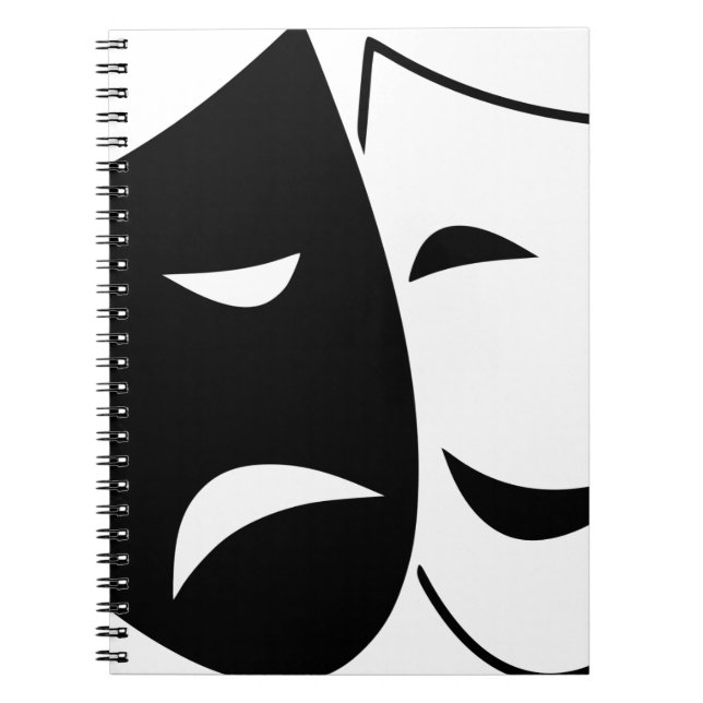 Comedy und Tragedy Mask Notizblock (Vorderseite)