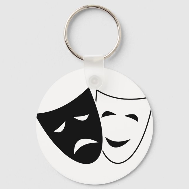 Comedy und Tragedy Mask Schlüsselanhänger (Vorderseite)