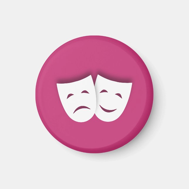 Comedy und Tragedy-Masken Magnet (Vorne)