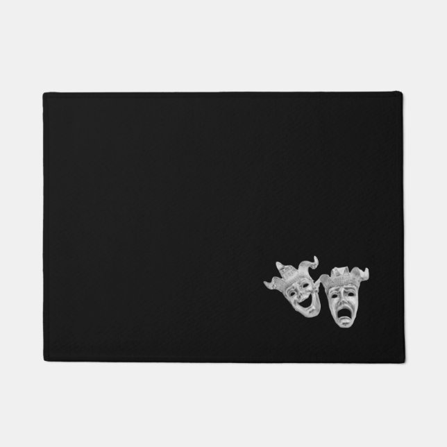 Comedy und Tragedy Silver Theater Fußmatte (Vorderseite)