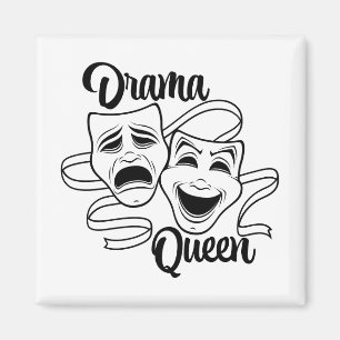 Comedy und Tragedy Theater Masken Drama Königin Bl Magnet