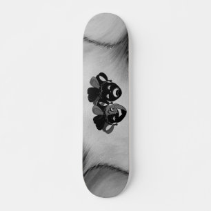 Comedy und Tragedy Theater Masken Silver Skateboard