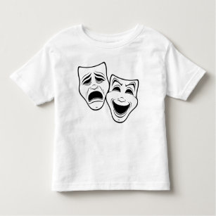 Comedy und Tragedy Theater maskieren Schwarze Lini Kleinkind T-shirt