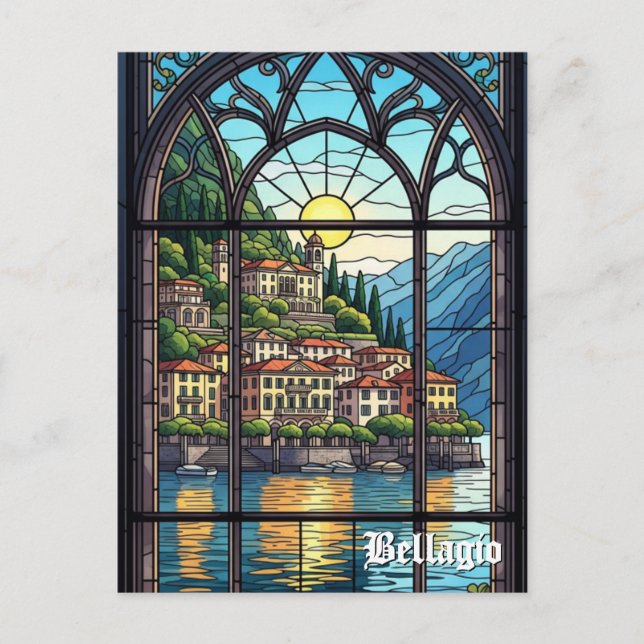 Comer Bellagio Italien Postkarte (Vorderseite)