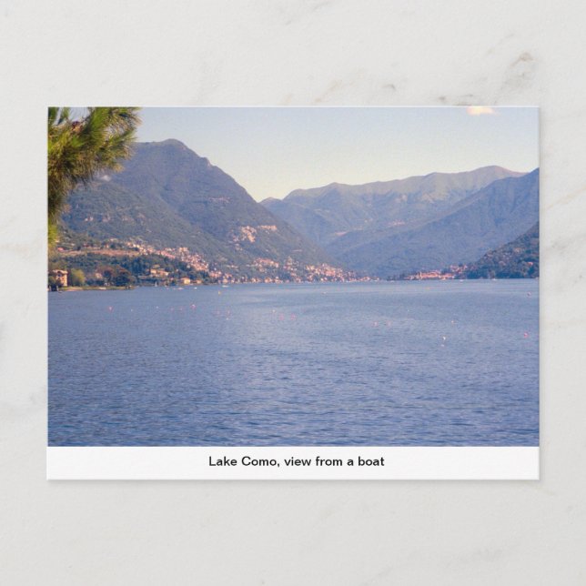 Comer See, Aussicht vom Schiff aus Postkarte (Vorderseite)