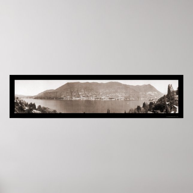 Comer See Italien Foto 1910 Poster (Vorne)