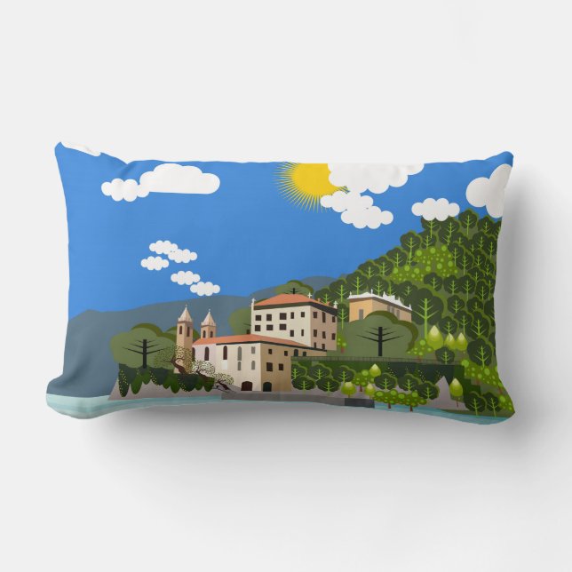 Comer See Italien Lendenkissen (Vorderseite)
