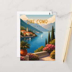 Comer See Italien Postkarte