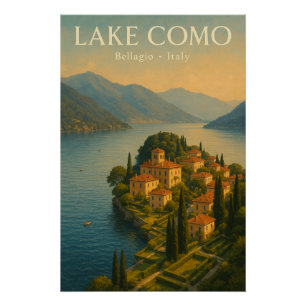 Comer See — Italien, Reisen Poster