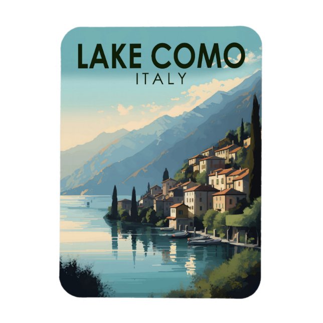 Comer See Italien Reisen Vintag Magnet (Vertikal)