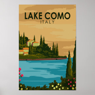 Comer See Italien Vintage  Poster