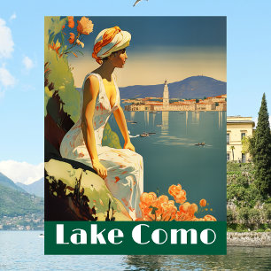 Comer See Italien Vintage Reise Romantische Seebli Postkarte